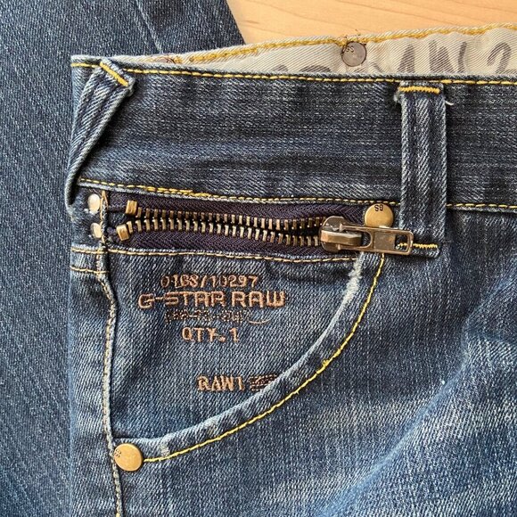 G-Star Raw Mens Jeans 38 Medium Wash Denim Straight Fit Embroidered Back 33-01SE - Picture 6 of 14